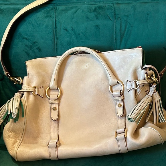 Dooney & Bourke Florentine large leather satchel Oyster color - Picture 4 of 17